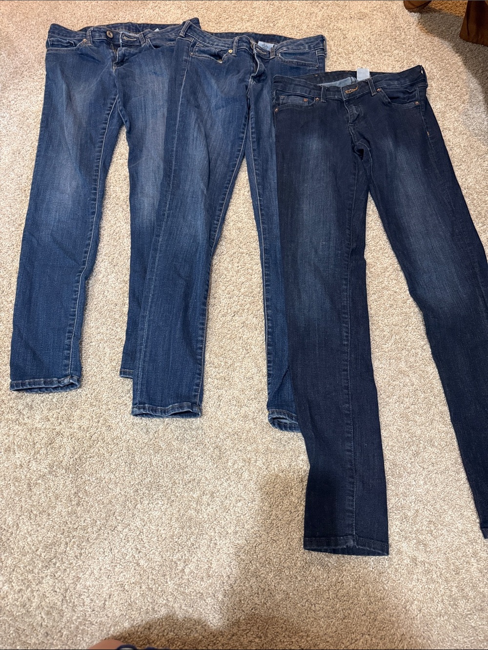 H&M Women's Skinny Jeans - Dark Blue & Medium Blue